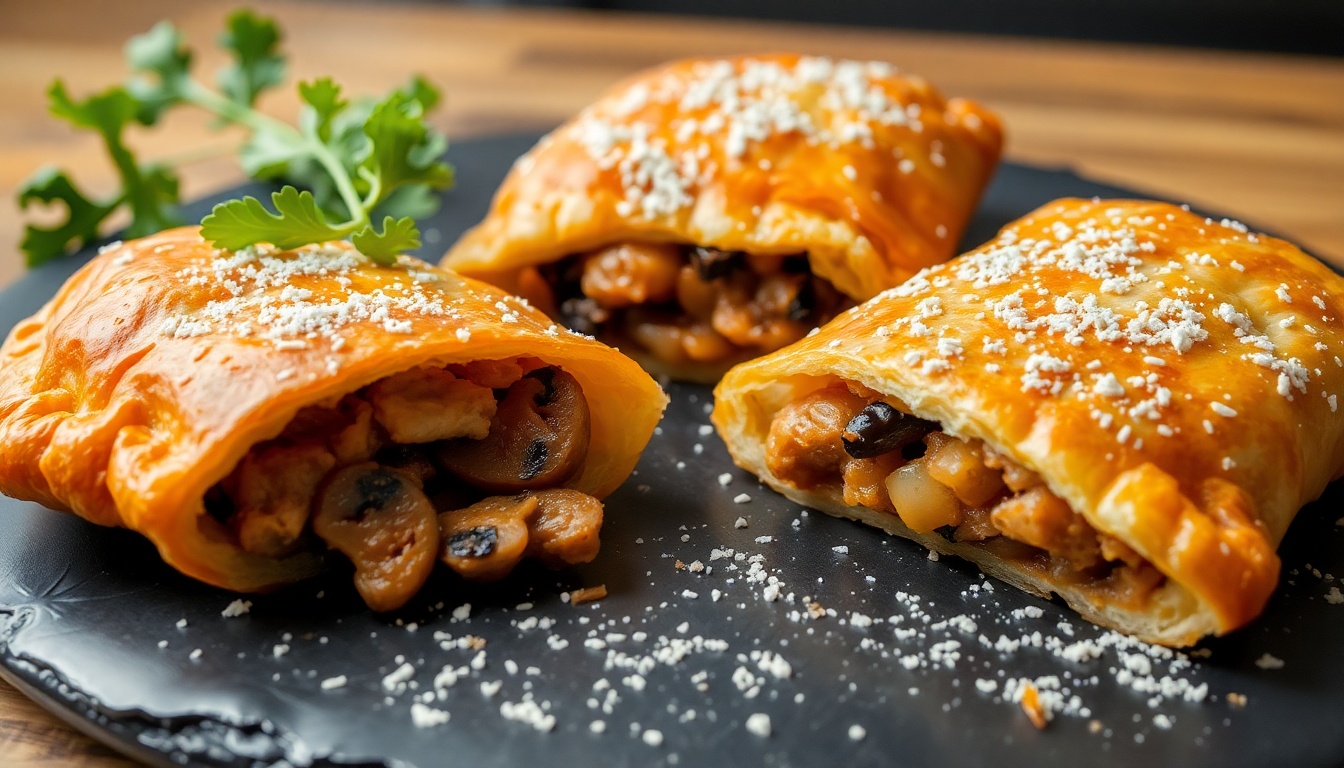 Air-Fried Savory Meat & Mushroom Pastry