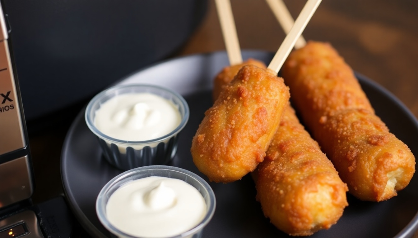 Crispy Air Fryer Corn Dogs