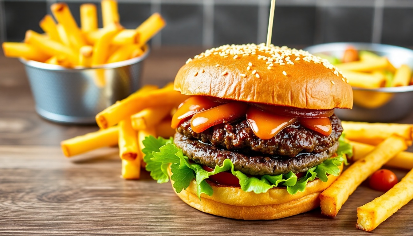 Air Fryer Burger and Fries Extravaganza