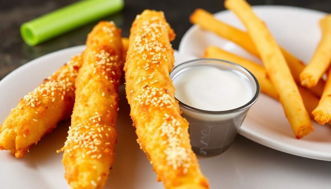 Flamin' Hot Air Fryer Mozzarella Sticks