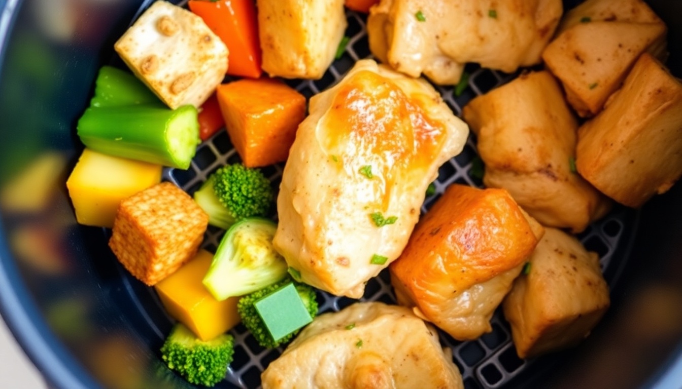 Air Fryer Chicken and Veggies