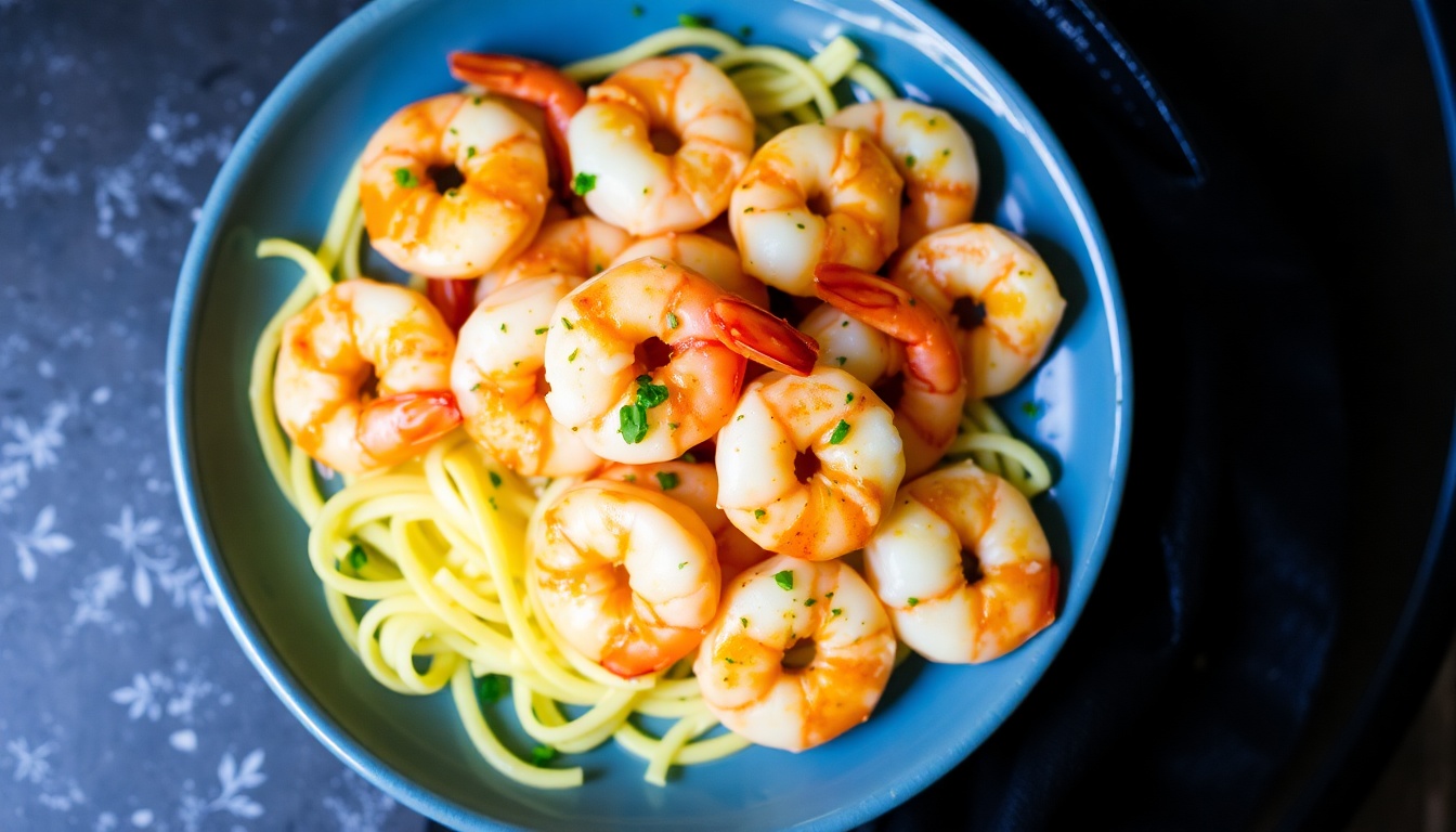 Air Fryer Shrimp Scampi