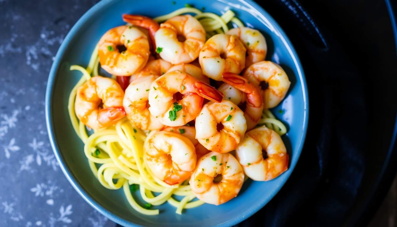 Air Fryer Shrimp Scampi