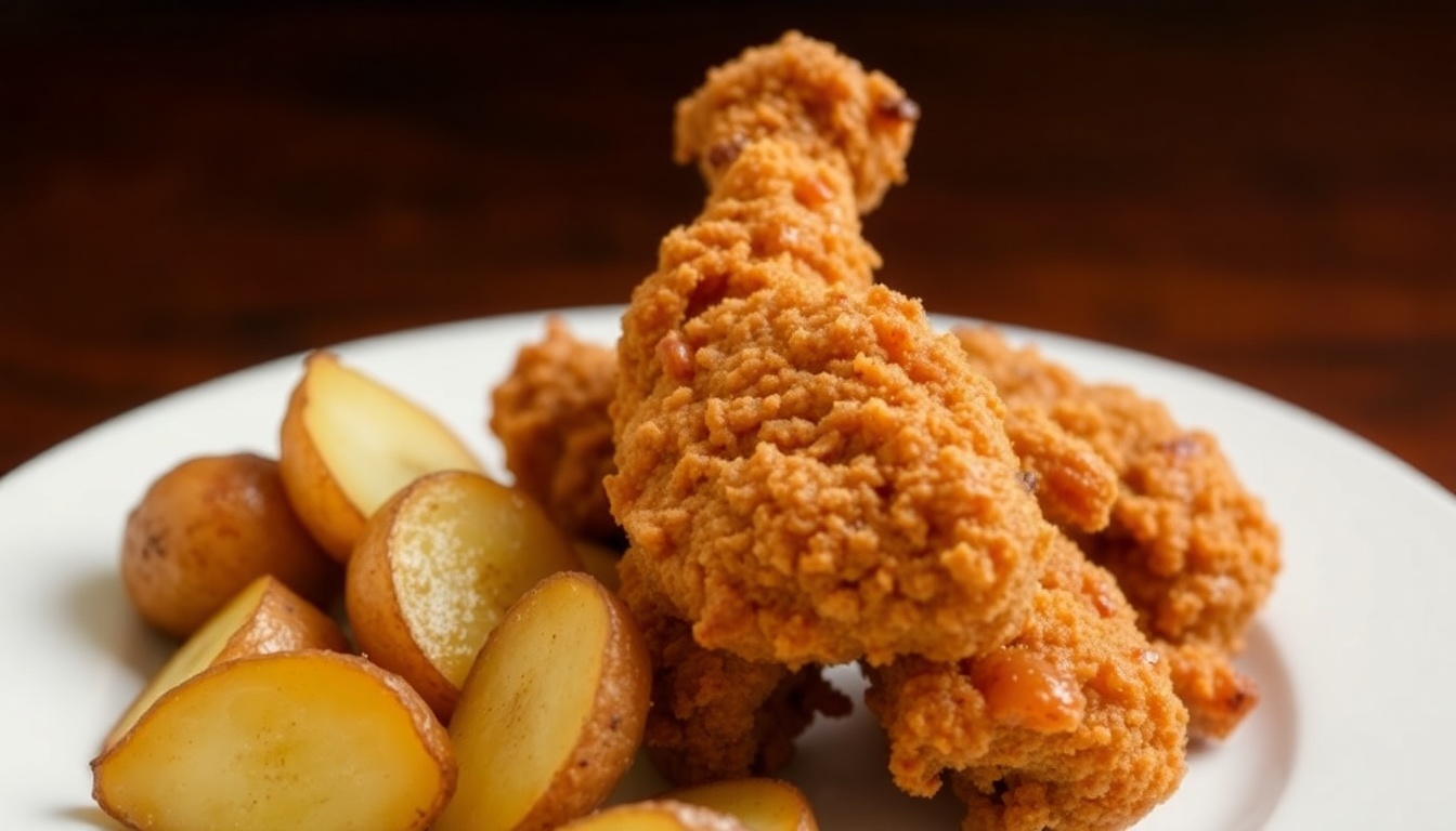 Crispy Air Fryer Chicken and Potatoes