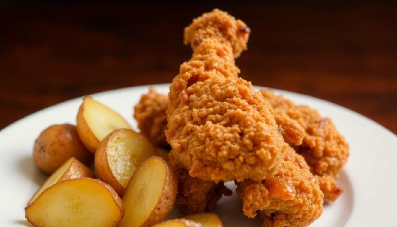Crispy Air Fryer Chicken and Potatoes