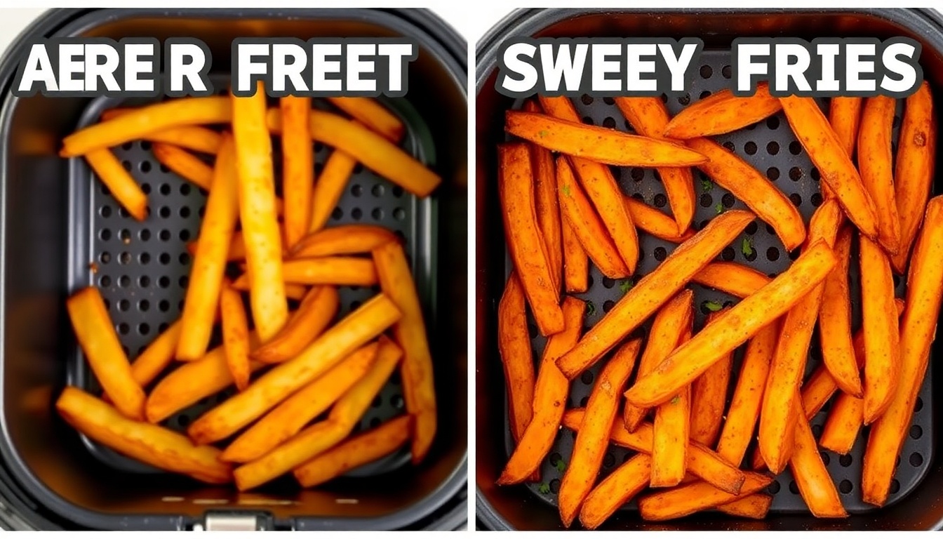 Air Fryer French Fries and Sweet Potato Fries: The Crispy Combo!