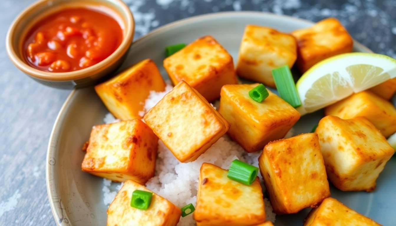 Air Fryer Chili Garlic Tofu