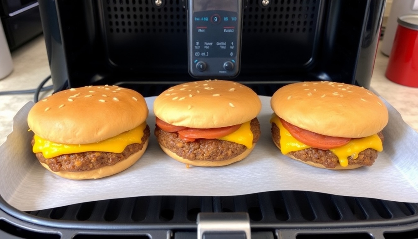 Air Fryer Juicy Burgers